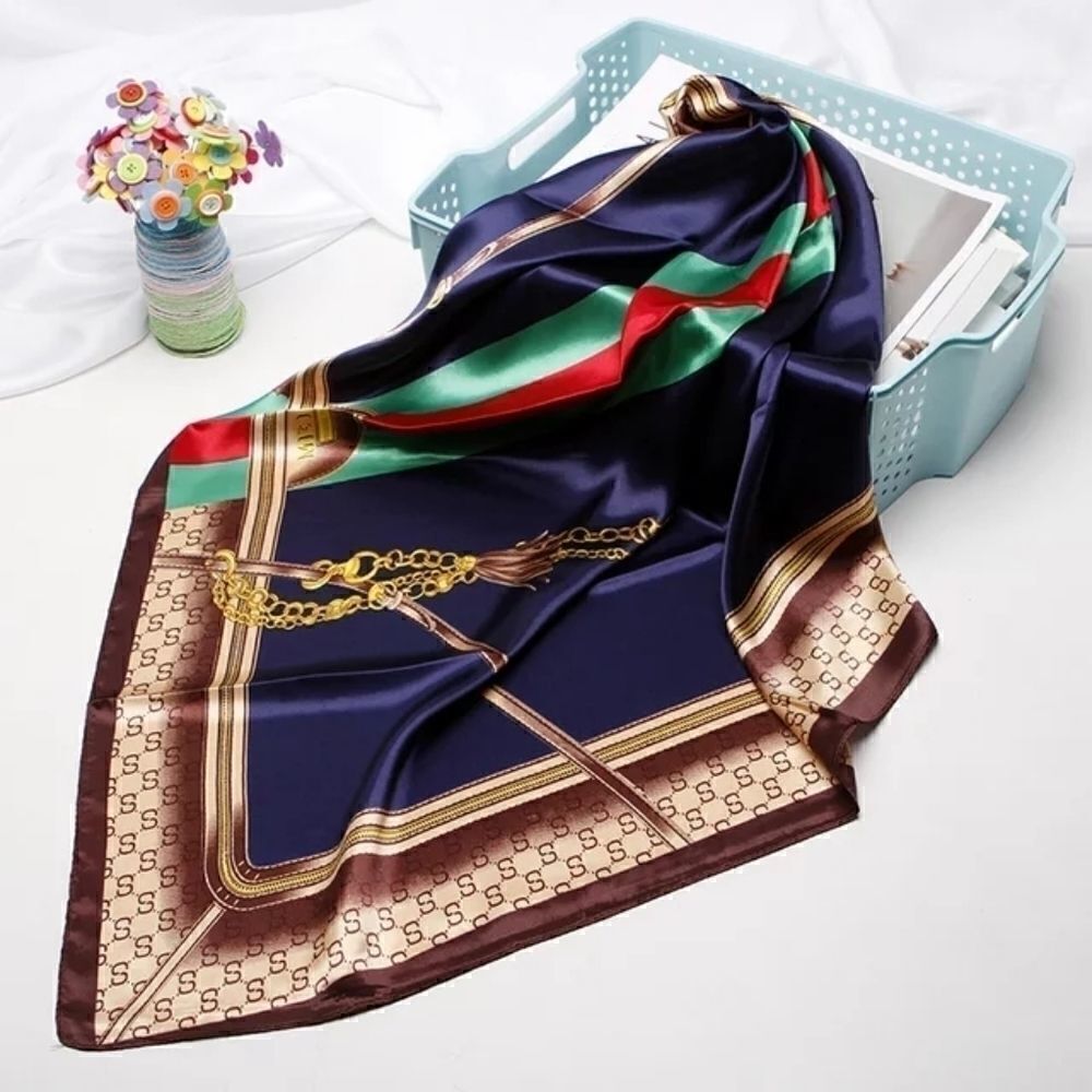 Women Satin Square Scarf/Shawl